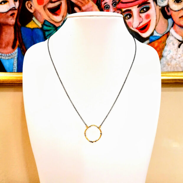 Handmade pendant made of gold plated silver 925.
